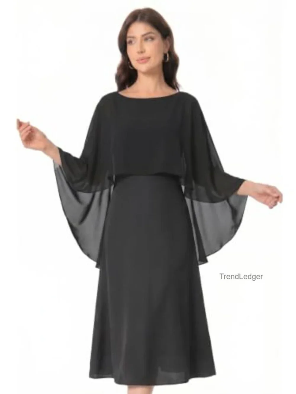 Chiffon Capelet Wrap for Evening Dresses Wedding Cover Up
